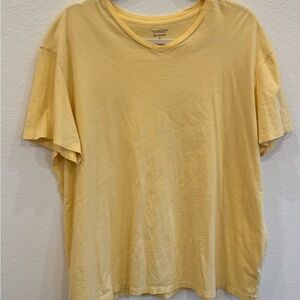 Roundtree & Yorke Light Yellow V-Neck Tee